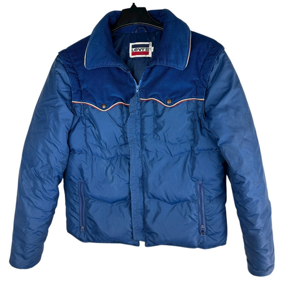 Vtg Levi’s Convertible Jacket Vest Corduroy Western Puffer Men’s Large *Flaws - Picture 2 of 16